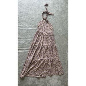 NWOT Halter Top Floral Maxi Dress